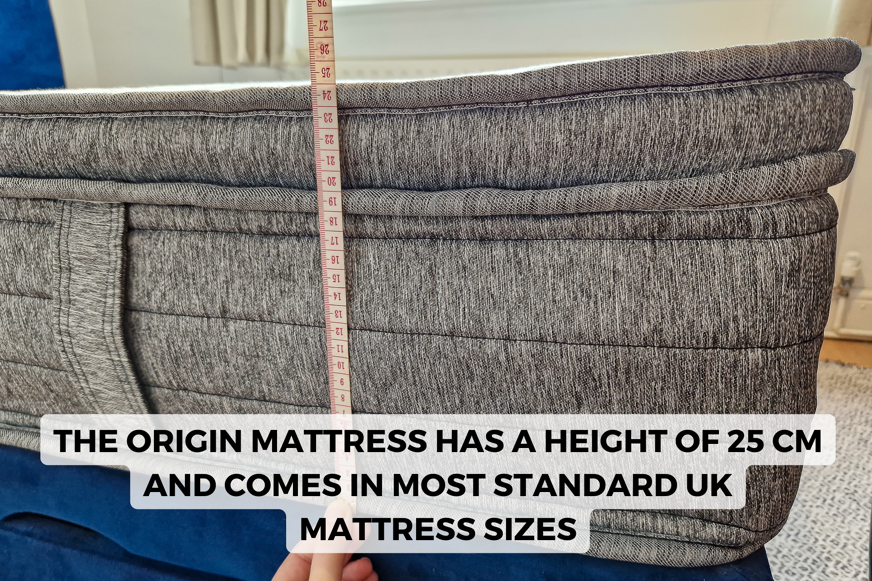 origin mattress depth
